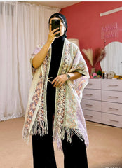 Woolen printed cape