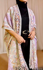 Woolen printed cape